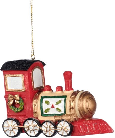 

Елочная игрушка Goodwill Xmas 2023 Паровоз с венком TR 21128-1