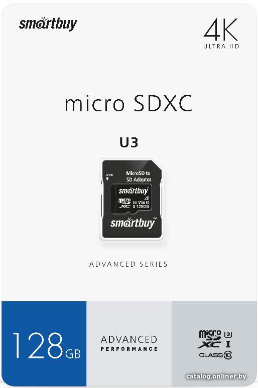 Карта памяти SmartBuy microSDXC SB128GBSDU1A-AD 128GB