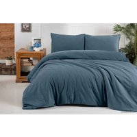 1.5-спальный комплект постельного белья Arya Natural Stone Washed 8680943227256 (синий)