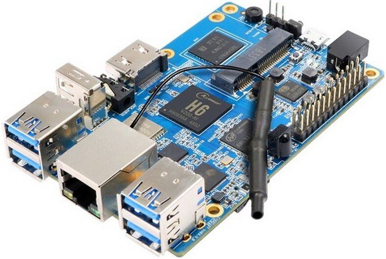 Одноплатный компьютер Orange pi 3 H6 2GB/8GB RD048