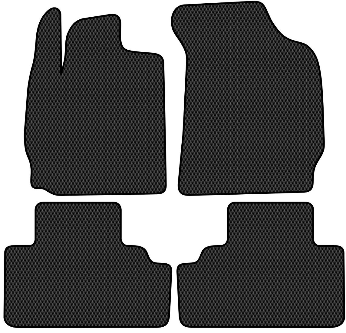 Комплект ковриков для авто Alicosta Ford Maverick (suv / TM1) 2000 - 2007 (черный, ромб)