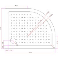 Душевой поддон Cezares TRAY-A-RH-100/80-550-15-W-R