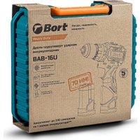 Ударная дрель-шуруповерт Bort BAB-16U 93414882 (с 2-мя АКБ, кейс)