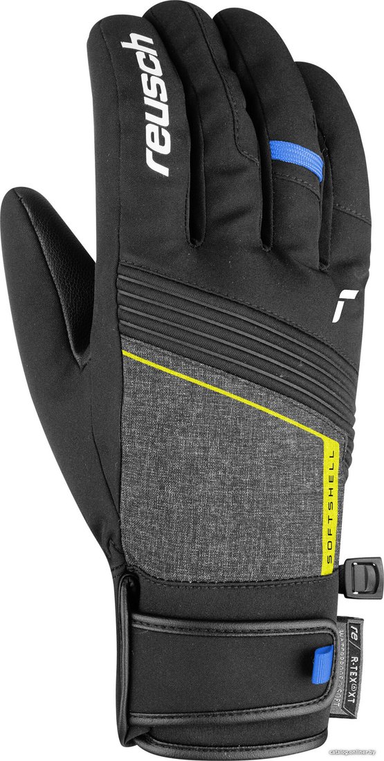 Горнолыжные перчатки Reusch Luca R-Tex XT 6101251-7623 (р-р 10.5, black melange/safety yellow/brilliant)