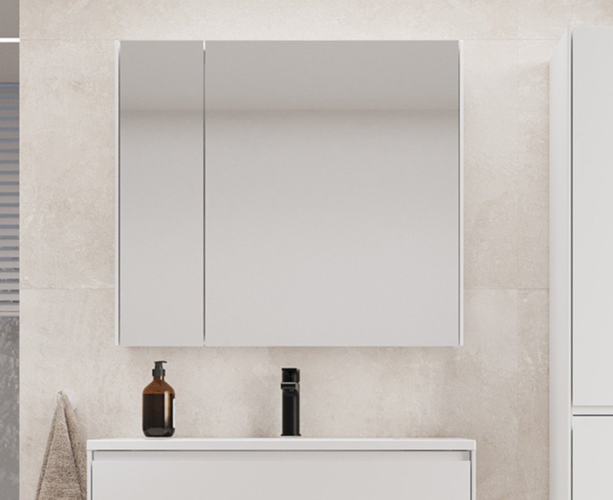 

Symbolite Шкаф с зеркалом для ванной Лима 80 (эмаль, белый матовый)