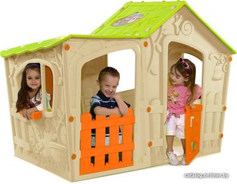 Игровой домик Keter Magic Villa (бежевый/зеленый)