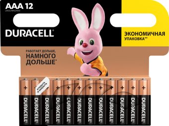 Батарейка DURACELL AAA 12 шт.
