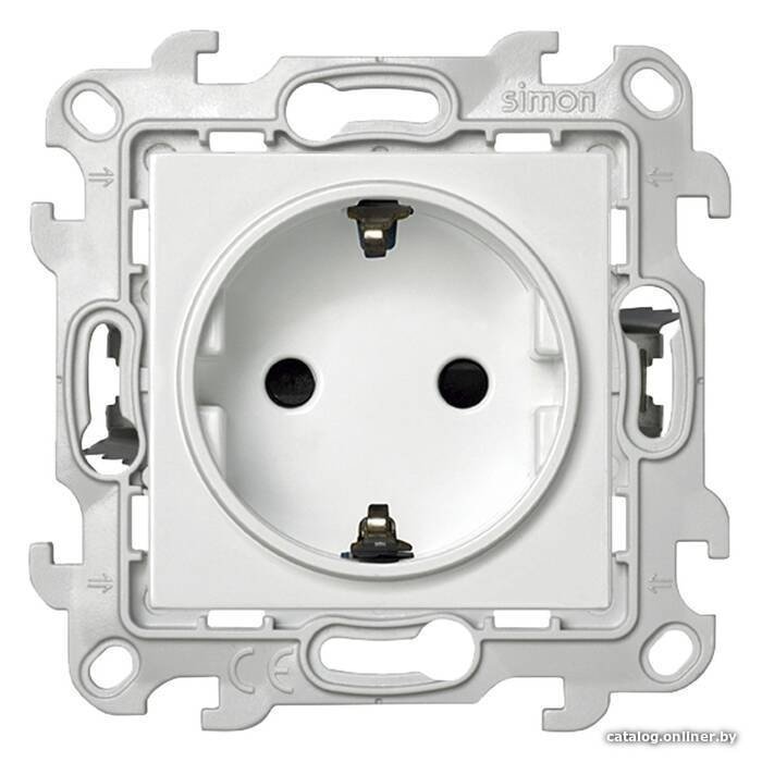 Розетка Simon 2420432-030 (белый)