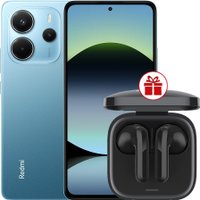 Телефон Xiaomi Redmi Note 14 6GB/128GB международная версия (синий) + наушники Xiaomi Redmi Buds 6 Active (черный) по акции
