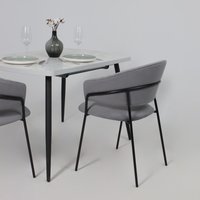 Стул с подлокотниками Алвест AV 433 (темно-серый бархат H-15/черный)