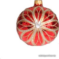 Елочная игрушка Орбитал Шар Д-384 200-077-6 (8см, красный глянец)