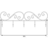 Вешалка для одежды ЗМИ Кружева 5 ВН 276 (медный антик)