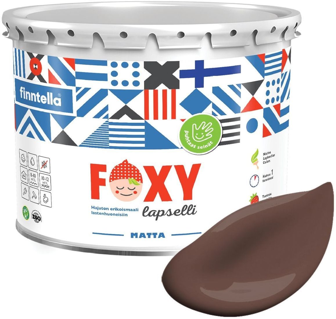 

Краска Finntella Foxy Lapselli Matte Karhu F-50-1-3-FL235 2.7 л (коричневый)