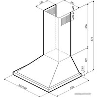 Кухонная вытяжка Krona Bella 600 Inox Sensor