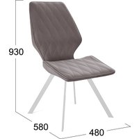 Стул Трия Матэо (белый муар/микровелюр Brendy Latte)