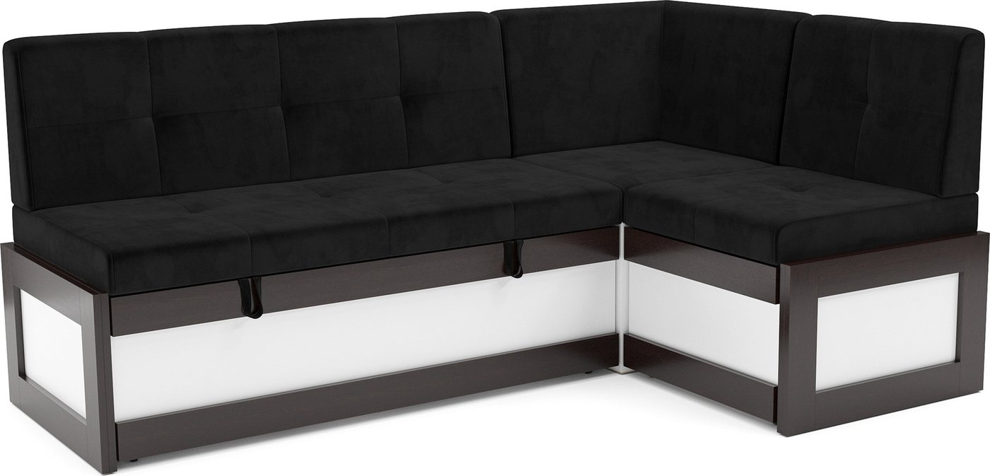 

Угловой диван Мебель-АРС Нотис 211х82х135.5 см M11-28-9 (велюр черный НВ-178/17)