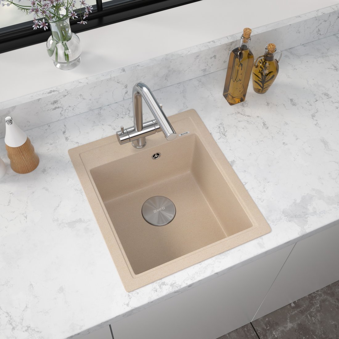 

Кухонная мойка ZorG Rock 46 Premium beige
