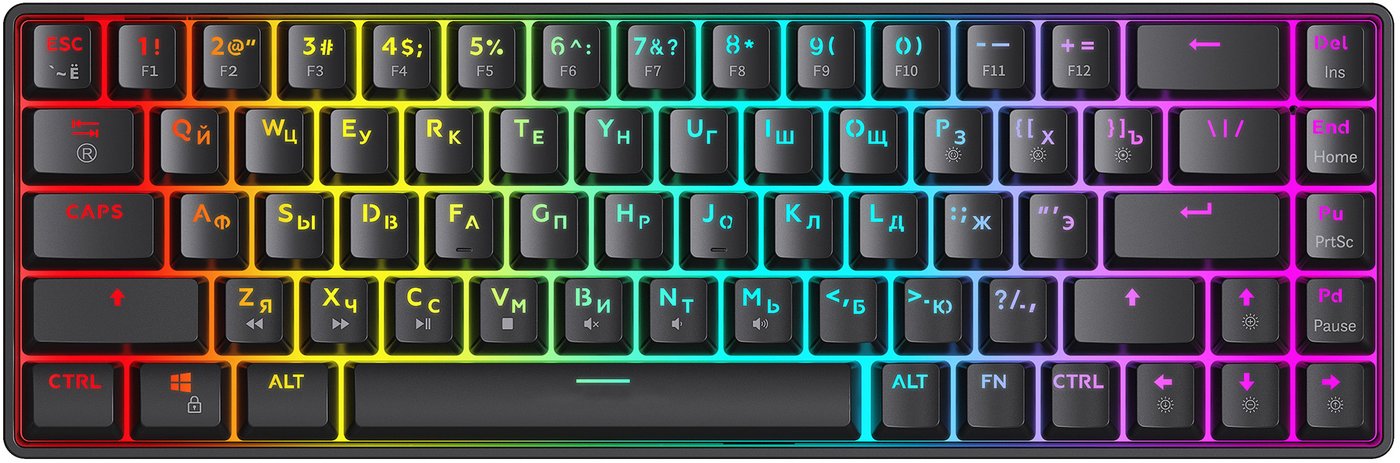 

Клавиатура FIFINE GK1 (Red Axis, черный)