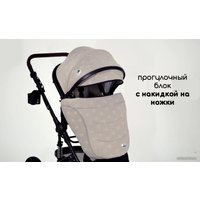 Универсальная коляска Lorelli Boston 2021 (3 в 1, beige string stars)