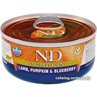 Консервированный корм для кошек Farmina N&D Pumpkin Lamb, Pumpkin & Blueberry (с ягненком, тыквой и черникой) 70 г