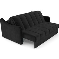 Диван Мебель-АРС аккордеон Давос НПБ 140x200 см M2-113-9 (велюр черный HB-178/17)