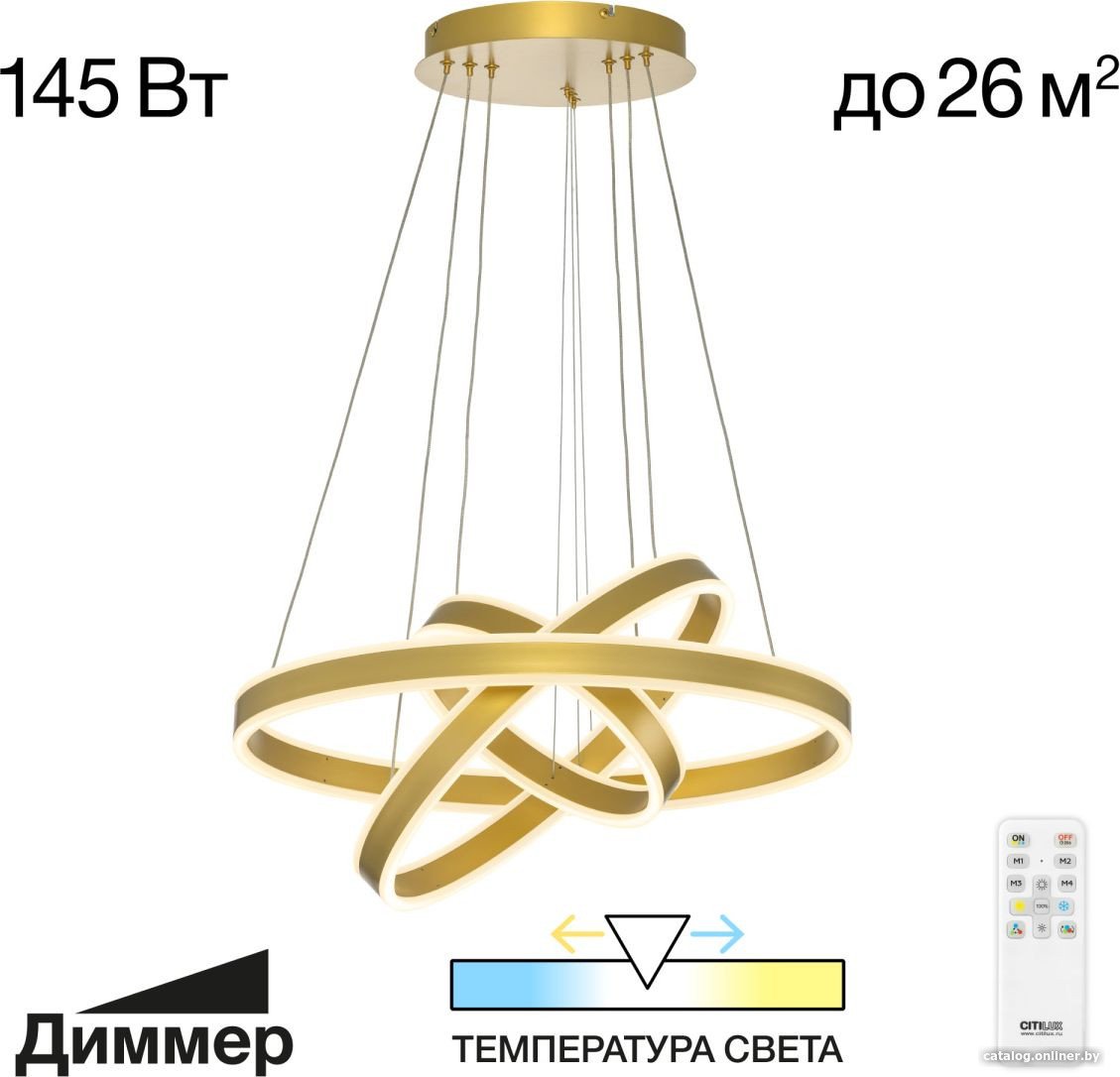 Припотолочная люстра Citilux Дуэт CL719652