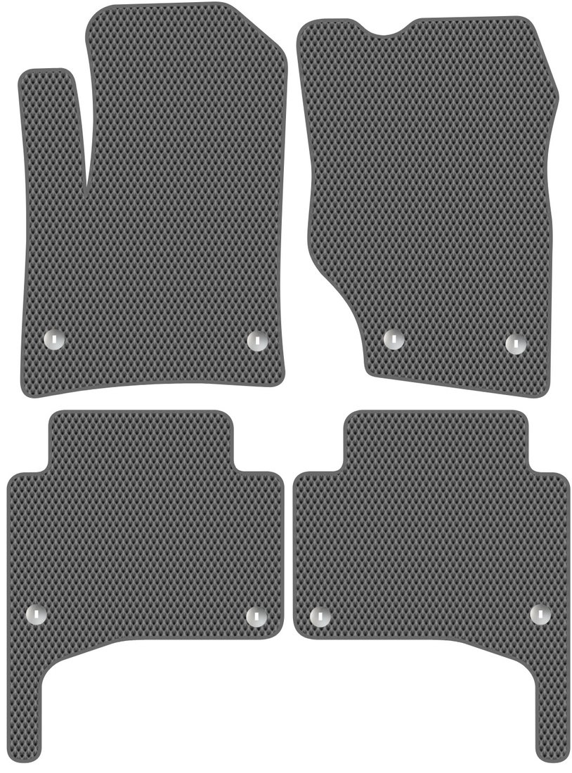 

Комплект ковриков для авто Alicosta Volkswagen Touareg I (suv / GP) 2002 - 2010 (серый, ромб)