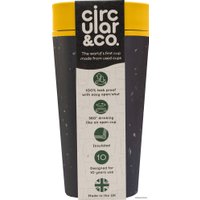 Термокружка Circular&Co 0.34л (черный/электрическая горчица)