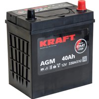 Автомобильный аккумулятор KRAFT AGM R+ 330A (40 А·ч)
