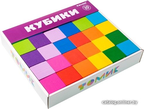 Кубики Томик Кубики цветные 1-45