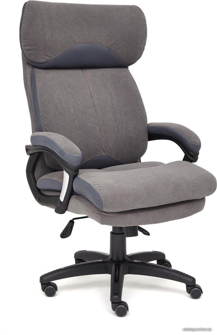 Офисное кресло TetChair Duke (флок/ткань, серый/серый)