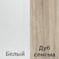 Комод Кортекс-мебель Бари 60 4ш (белый/белый/дуб сонома)