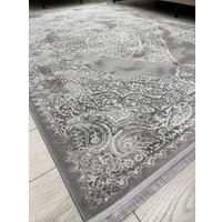 Ковер для жилой комнаты Radjab Carpet Афина Прямоугольник 9017A 12895RK (1.6x2.3, Grey/Cream)