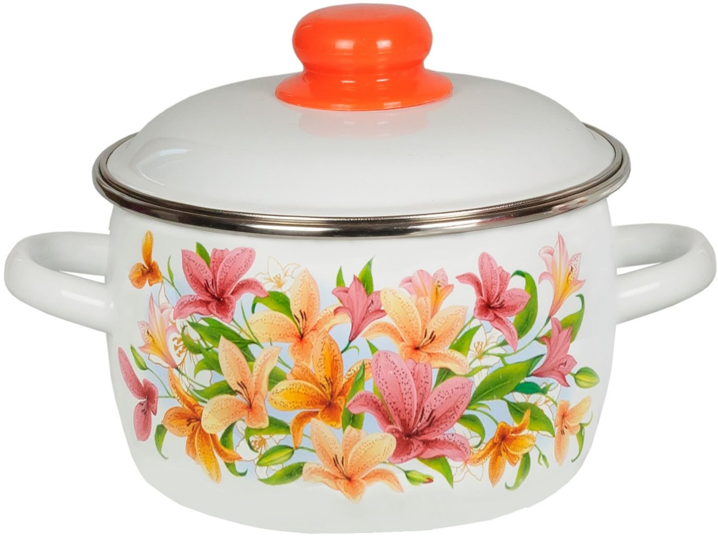 

Кастрюля СтальЭмаль Лилии 1RС201М