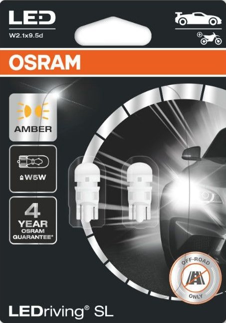 

Светодиодная лампа Osram W5W LEDriving Amber Gen3 2шт