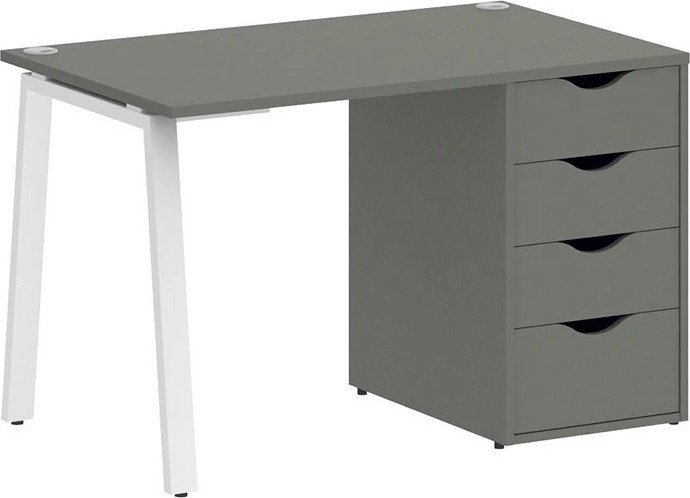 

Стол Riva Home Office VR.SP-3-118.4.A White (металлик)