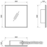  Какса-А Шкаф с зеркалом Грей 50