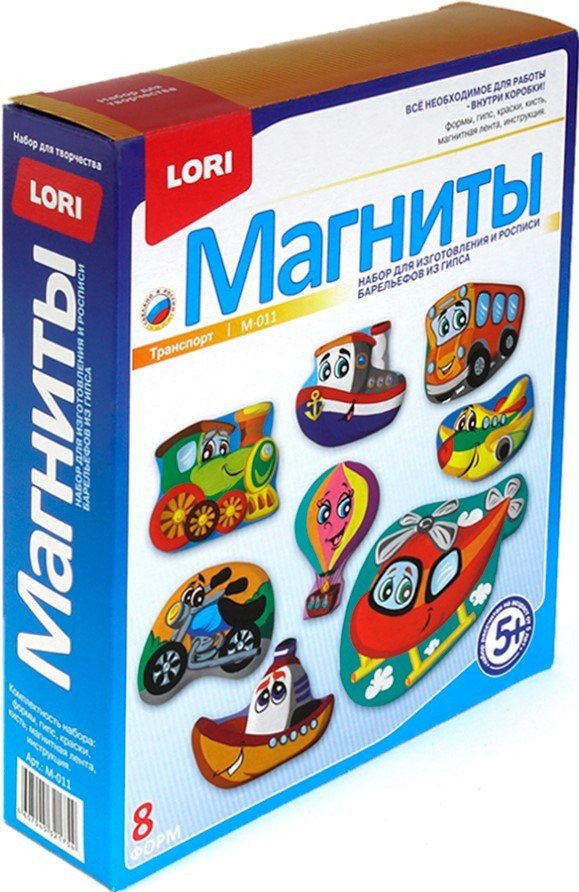 

Набор для создания поделок/игрушек Lori Фигурки на магнитах. Транспорт М-011