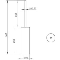 Ершик для унитаза Whitecross Ergo ER2276NIB (брашированный никель)