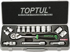 

Набор трещотка с головками Toptul GCAD1502 15 предметов