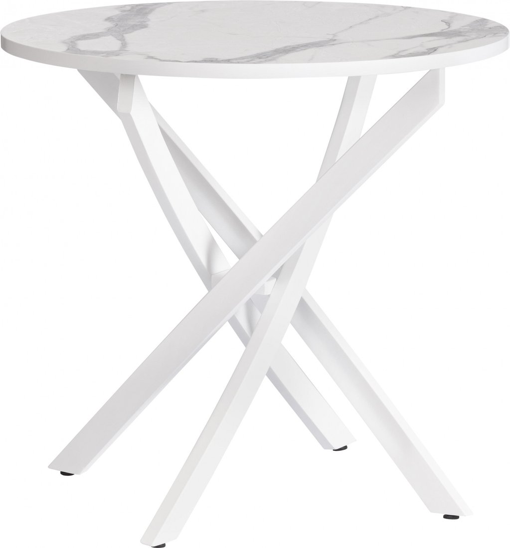 

Кухонный стол TetChair Manzana 80x80x75 (мрамор светлый/белый)