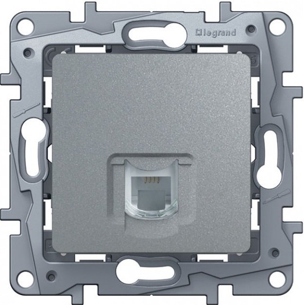 

Розетка телефонная Legrand Etika 672440 (алюминий)