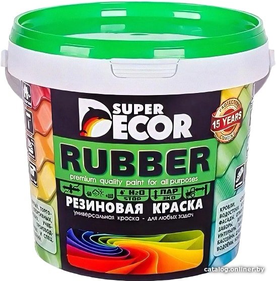 Краска Super Decor Rubber 1 кг (№10 морская волна)