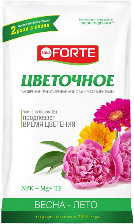 

Удобрение Bona Forte Цветочное Весна-лето BF23010181 2.5 кг