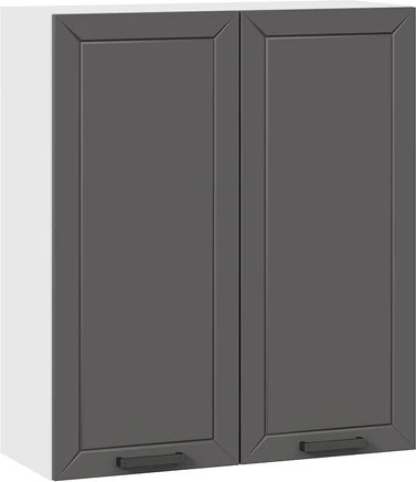 

Шкаф навесной Трия Лорас 1ВВ8 с двумя дверями (белый/холст вулкан)