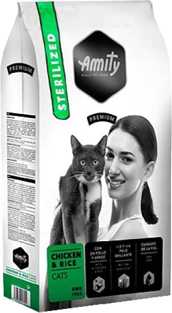 

Сухой корм для кошек Amity Premium Chicken & Rice Sterilized (для стерилизованных с курицей и рисом) 10 кг