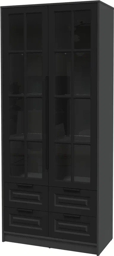 

Шкаф-витрина Интерлиния Концепт КТ-ШВ2 Деко (антрацит/черный)