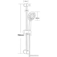 Душевой гарнитур  Voda VSS15Black