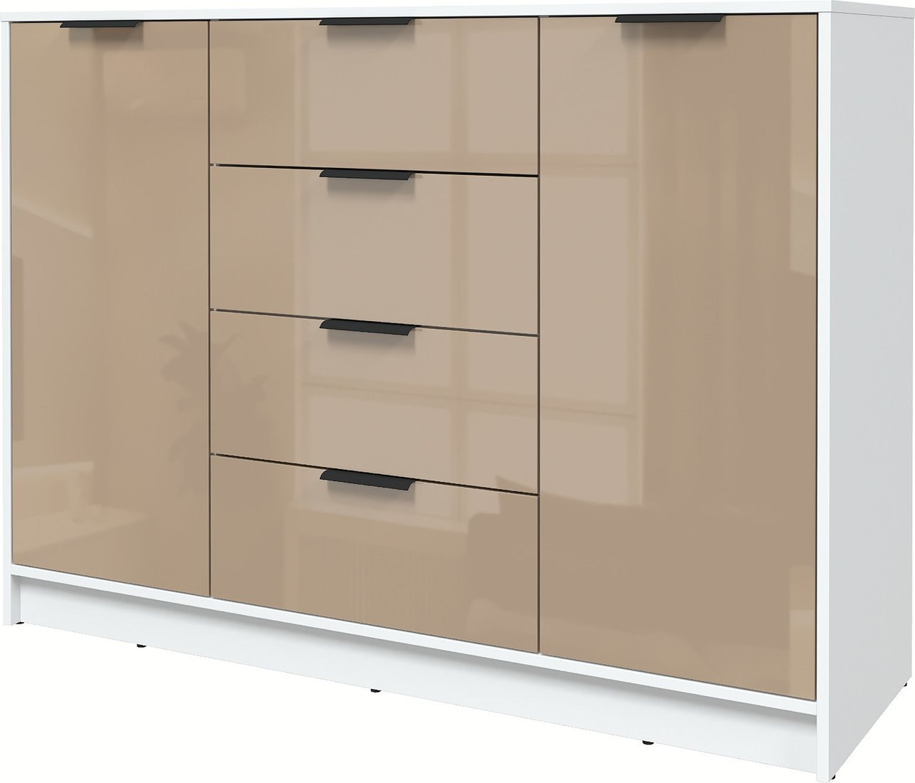 

Тумба Интерлиния Концепт КТ-Т140 Глосс (белый платинум/капучино глянец)