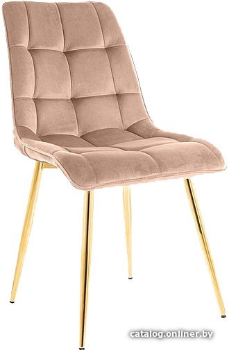 Стул Signal Chic Velvet (bluvel 28 бежевый/золотой)